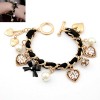 Fashion Pearl Leopard Print Bow Bracelet Nhsc291802