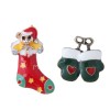 Fashion Metal Christmas High Boots Gloves Brooch Nhsc292167