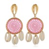Fashion Metal Wild Concise Woven Conch Drops Earrings  Nhsc292178