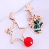 Korean Fashion Sweet Fivepointed Star Christmas Tree Earrings Nhsc292187