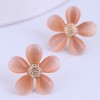 Korean Fashion Sweet Ol Opal Flower  Earrings Nhsc292190