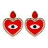 Fashion Metal Simple Devils Eye Love Stud Earrings Nhsc294739
