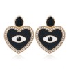 Fashion Metal Simple Devils Eye Love Stud Earrings Nhsc294739