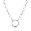 Fashion Metal Wild Metal Ring Double Chain Necklace Nhsc294744