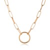 Fashion Metal Wild Metal Ring Double Chain Necklace Nhsc294744