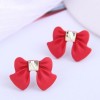 Korean Fashion Sweet Ol Bow Earrings Nhsc301735