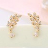 Korean Fashion Sweet Leaf Earrings Nhsc301751