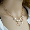 Simple Fivepointed Star Pearl Short Necklace Nhsc301759