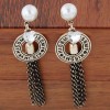 Simple Tassel Exaggerated Earrings Nhsc301761