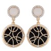 Fashion Metal Flash Diamond Round Exaggerated Earrings Nhsc301766