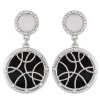 Fashion Metal Flash Diamond Round Exaggerated Earrings Nhsc301766
