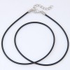 Simple 15mm Thin Leather Necklace  Nhsc307810