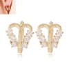 Fashion Diamond Butterfly Earrings Nhsc310975