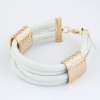 Fashion Metal Simple Leather Bracelet Nhsc317059