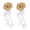 Exquisite Rose Pearl Earrings Nhsc318593