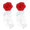 Exquisite Rose Pearl Earrings Nhsc318593