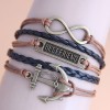 Retro Creative 8character Love Shield Anchor Bracelet Nhsc345627