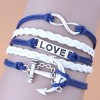 Retro Creative 8character Love Shield Anchor Bracelet Nhsc345629