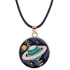 Korean Fashion Simple Globe Wax Rope Necklace Nhsc348904