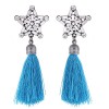 Fashion Metal Bright Fivepointed Star Tassel Earrings Nhsc363729