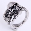 Retro Simple Skull Mulilayer Open Ring Nhsc368758