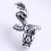 Retro Simple Auspicious Dragon Shape Open Ring Nhsc368760