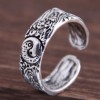 Retro Simple Tai Chi Carved Pattern Open Ring Nhsc371094