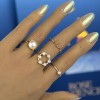 Toppinggoods Jewelry Wholesale Metal Hexagon Combination Ring Nhsc374285
