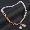 Toppinggoods Jewelry Wholesale Metal Pearl Splicing Short Necklace Nhsc374885
