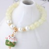 Toppinggoods Jewelry Wholesale Simple Glass Crystal Stone Ceramic Lucky Cat Bracelet Nhsc378623