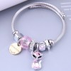 Toppinggoods Wholesale Jewelry Fashion Metal Lettering Disc Cat Pendant Bracelet Nhsc383162