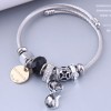 Toppinggoods Wholesale Jewelry Fashion Metal Lettering Disc Cat Pendant Bracelet Nhsc383162