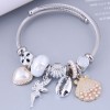 Toppinggoods Wholesale Jewelry Fashion Metal Peach Heart Angel Sea Shell Pendant Bracelet Nhsc383416