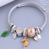 Wholesale Jewelry Fashion Metal Leaf Bird Pendant Bracelet Toppinggoods  Nhsc387993