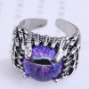 Wholesale Jewelry Metal Devil Eye Feather Opening Ring Toppinggoods Nhsc391478