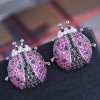 Wholesale Fashion Copper Inlaid Zirconium Ladybug Stud Earrings Toppinggoods  Nhsc400979