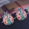 Wholesale Fashion Copper Inlaid Zirconium Ladybug Stud Earrings Toppinggoods  Nhsc400979