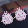 Wholesale Fashion Copper Inlaid Zirconium Ladybug Stud Earrings Toppinggoods  Nhsc400979
