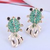 Wholesale Korean Fashion Copper Inlaid Zirconium Goldfish Stud Earrings Toppinggoods  Nhsc400980