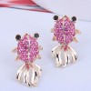 Wholesale Korean Fashion Copper Inlaid Zirconium Goldfish Stud Earrings Toppinggoods  Nhsc400980
