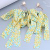 Retro Metal Round Bow Fabric Earrings Wholesale Toppinggoods Nhsc404233