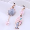 Korean Fashion Shell Mermaid Asymmetrical Earrings Wholesale Toppinggoods  Nhsc408758
