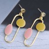 Korean Contrast Color Dripping Oil Alloy Earrings Wholesale Toppinggoods  Nhsc410666