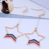 Fashion Color Diamond Pentagram Earrings Wholesale Toppinggoods  Nhsc410698