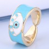 Fashion Real Gold Plated Contrasting Devils Eye Open Ring Wholesale Toppinggoods Nhsc412853