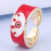 Fashion Real Gold Plated Contrasting Devils Eye Open Ring Wholesale Toppinggoods Nhsc412853