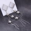 Fashion Metal Square Beads Tassel Long Earrings Wholesale Toppinggoods  Nhsc414820