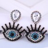 Fashion Metal Flashing Diamond Devils Eye Earrings Wholesale Toppinggoods  Nhsc419957
