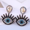 Fashion Metal Flashing Diamond Devils Eye Earrings Wholesale Toppinggoods  Nhsc419957