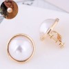 Korean Geometric Inlaid Pearl Alloy Ear Clip Wholesale Toppinggoods  Nhsc419969